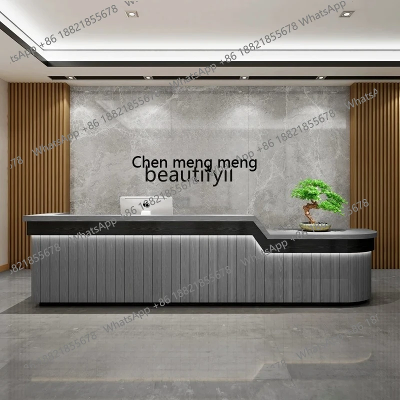 X FH retro hotel company reception desk restaurant B & B bar hot pot restaurant billiard hall corner counter table