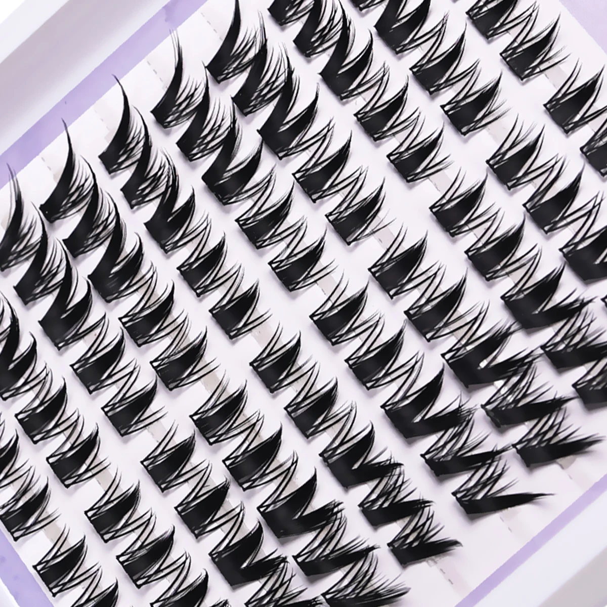 Fluffy Fox Eyelashes Cluster 10 Rows Full Set, Korean Style Dramatic 3D Fake Eyelashes for Natural Daily Use, Easy to Apply