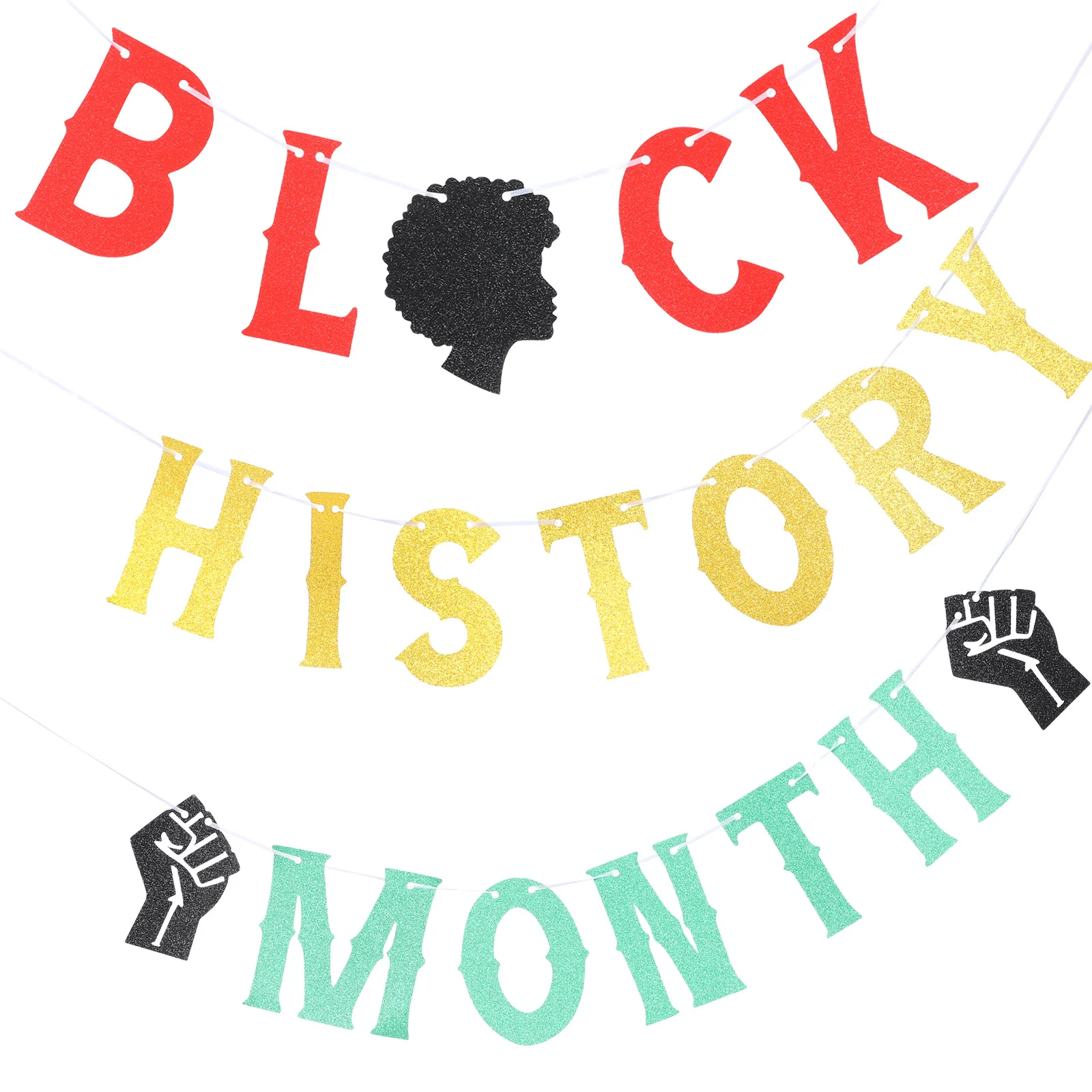 

1 Set Month Glitter Banner Kit Shiny Pull Flags For Party Decorations Home Decoration Bunting Hanging Supplies