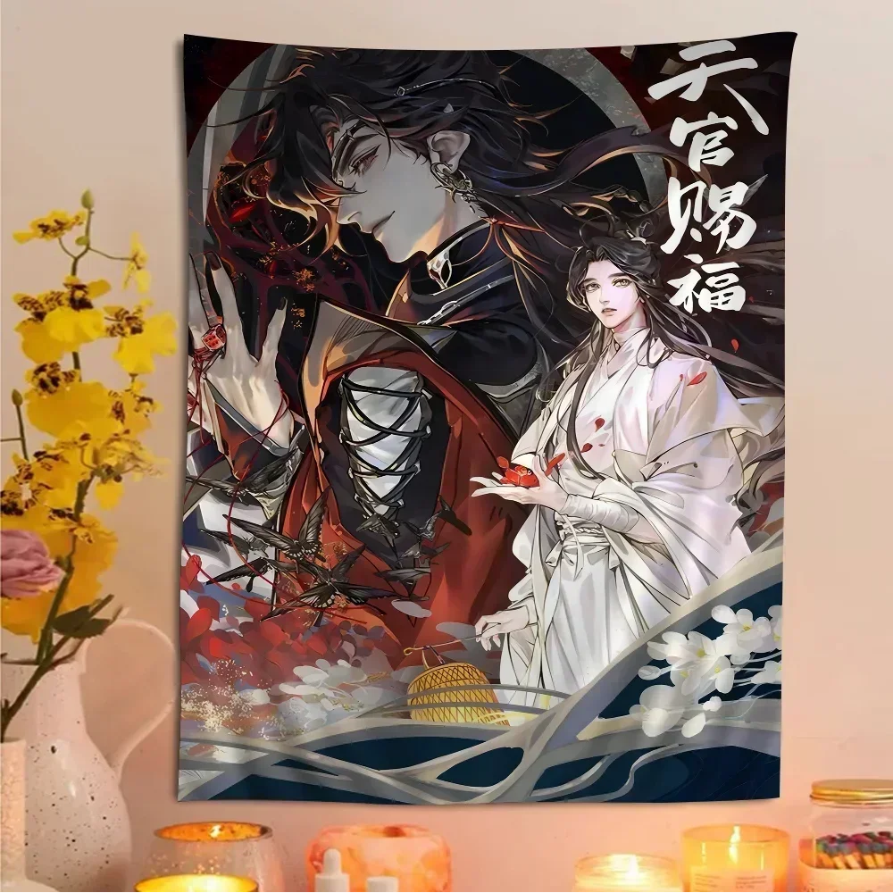 Heaven Official’s Blessing Xie Lian Hua Cheng Tapestry Art Printing Art Science Fiction Room Home Decor Home Decor