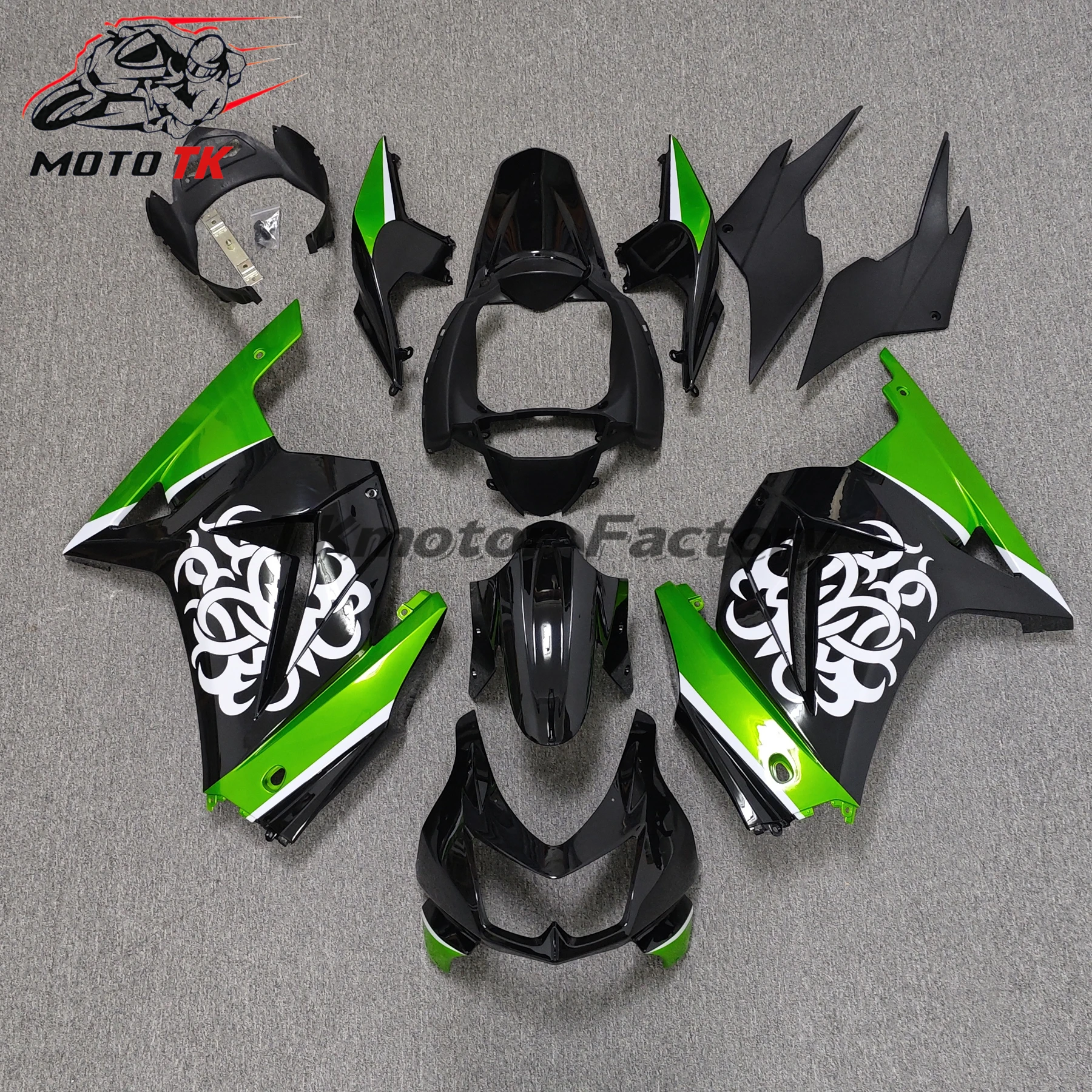

Abs Fairing for Ninja 250R 11 12 EX 250 Fairings 2009 EX250 Fairings 2008 - 2014 Green UNpainted