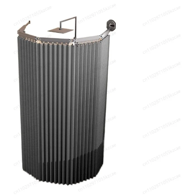 

Toilet waterproof and mildew-proof invisible high-end shower folding curtain bathing household hanging curtain bathroom