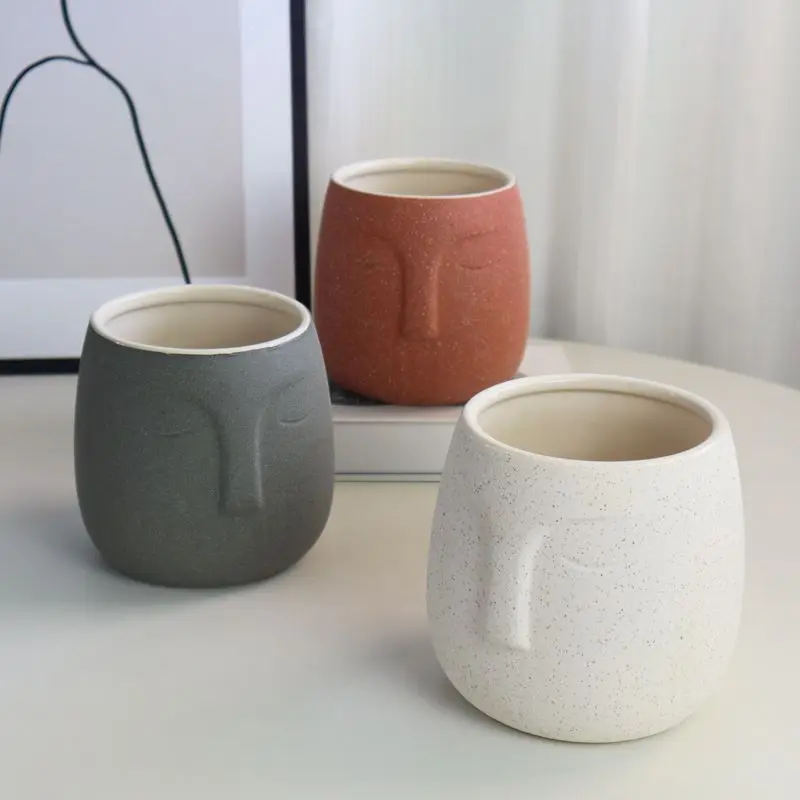 

Nordic Portrait Planter Modeling Cute Box Creative Succulent Flower Pot Plant Utensils Indoor Desktop Ornaments Home Decor