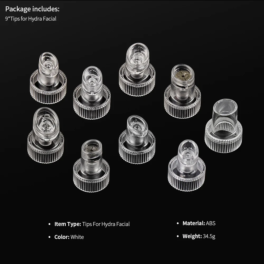 45pcs Facial Hydra Dermabrasion Tips Head Replacement For H2O2 Water Oxygen Jet Peel Microdermabrasion Accessories