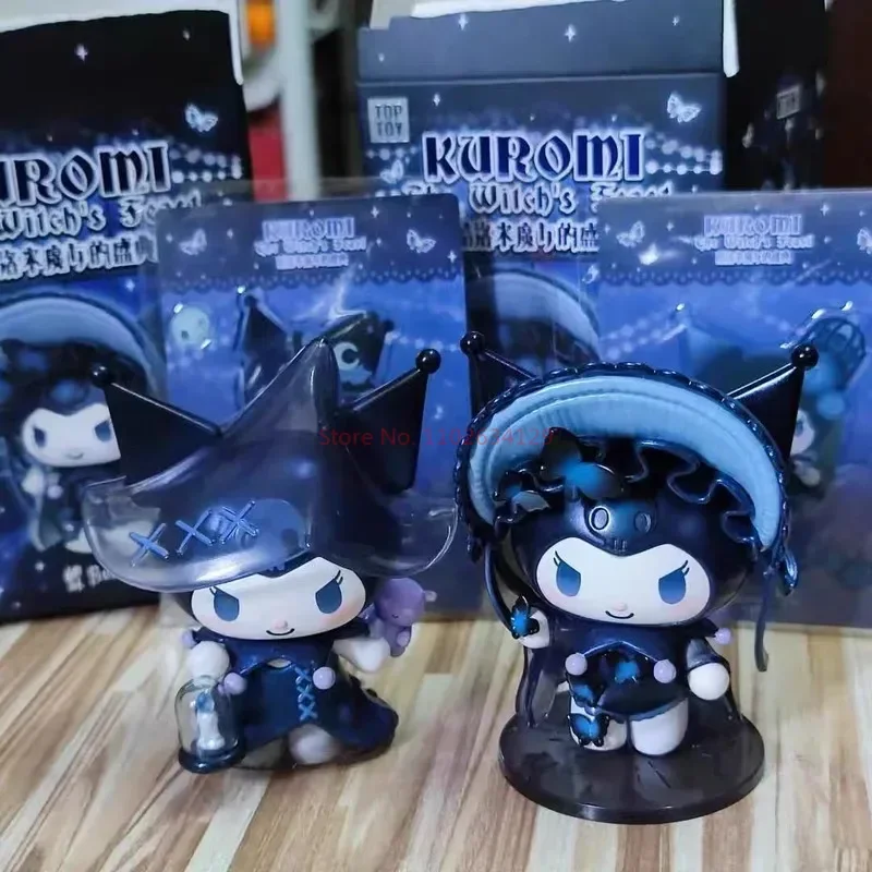 Nieuwe Sanrio Kuromi De Heks Feestcollectie Van Kuromi-Serie Figuur Schattige Tafelblad Ornamenten Voor Meisjes Verjaardag Kinderen Cadeau