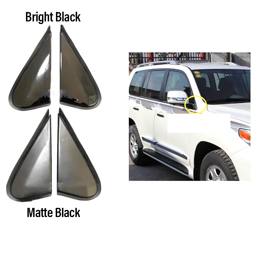 Wooeight 2Pcs Rearview Mirrior Triangle Cover Front Window Trim Garnish Cover Panel Fit For Toyota Land Cruiser LC200 2008-2021