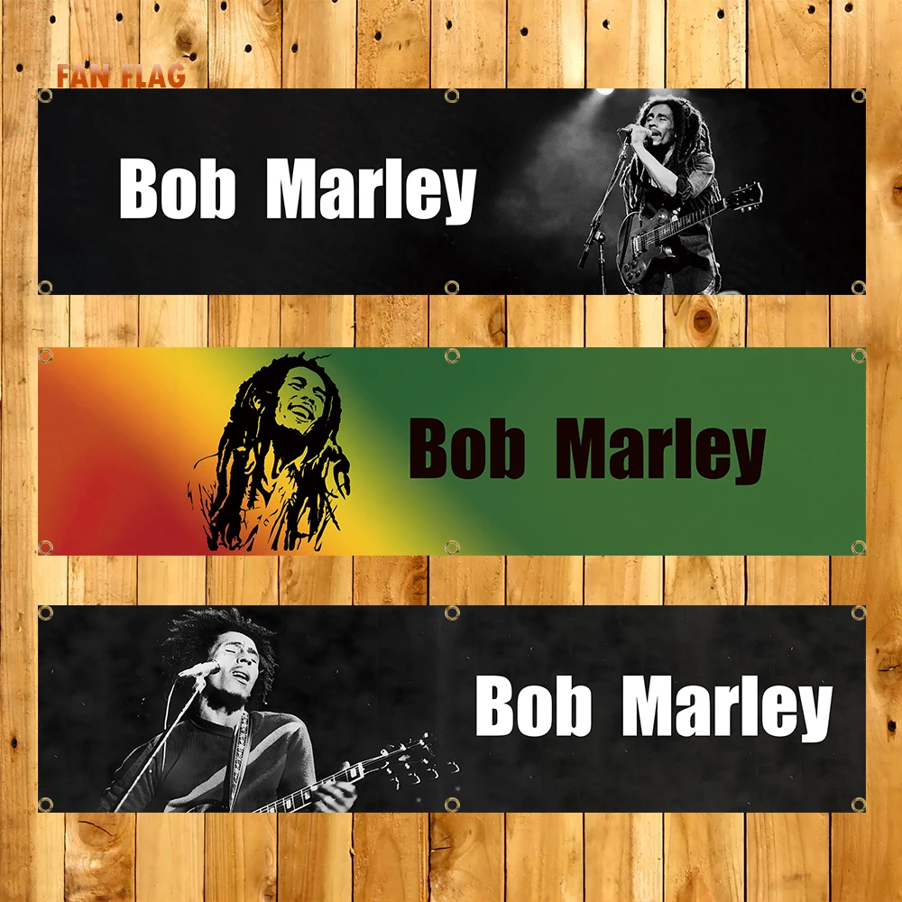 

60x240cm Reggae Bob Marley Banner Flag Polyester Digital Printing Tribute Music Banner