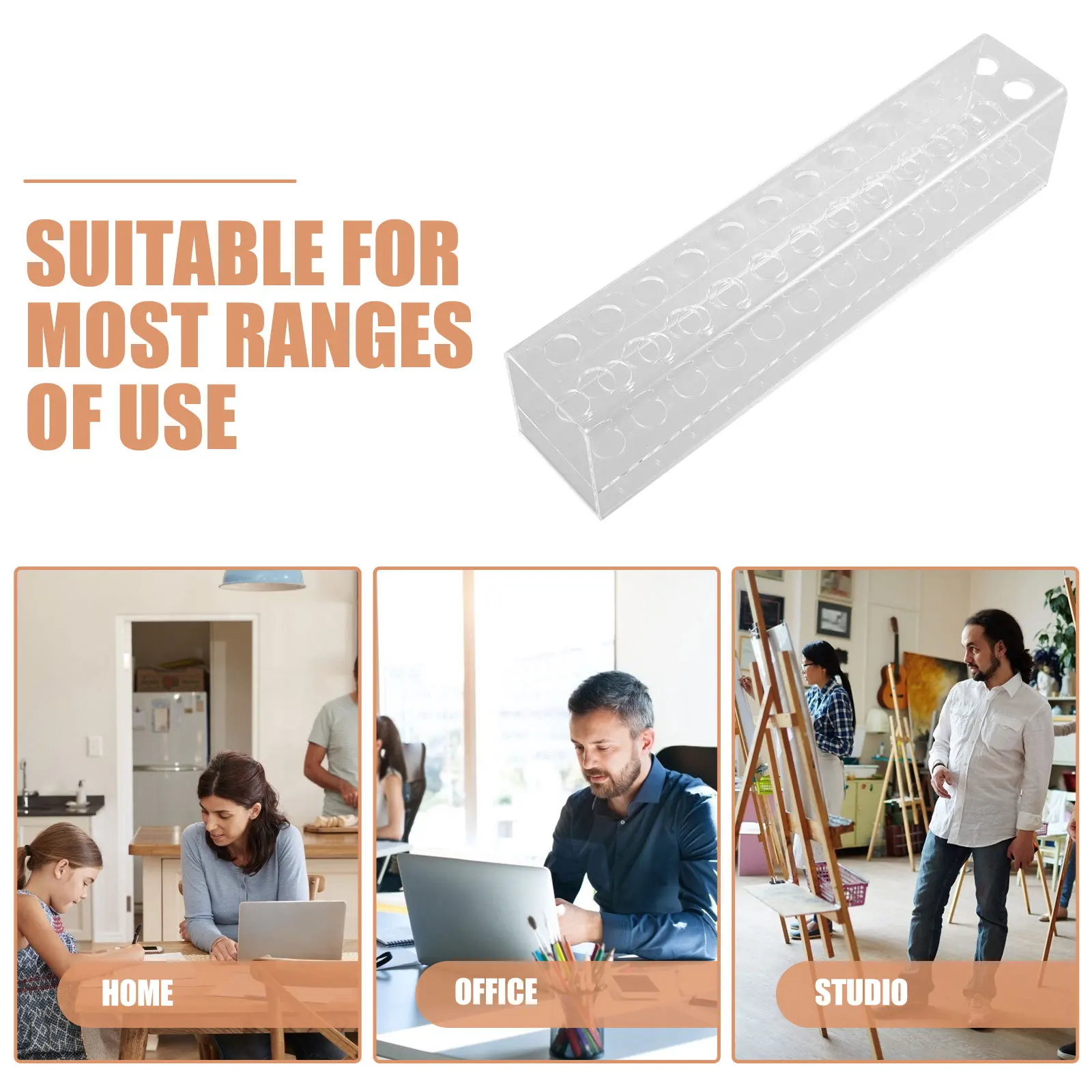 Homoyoyo Portapenne trasparente a 24 slot, organizer da scrivania a 2 livelli per penne, matite, pennelli per trucco, forniture per ufficio e casa