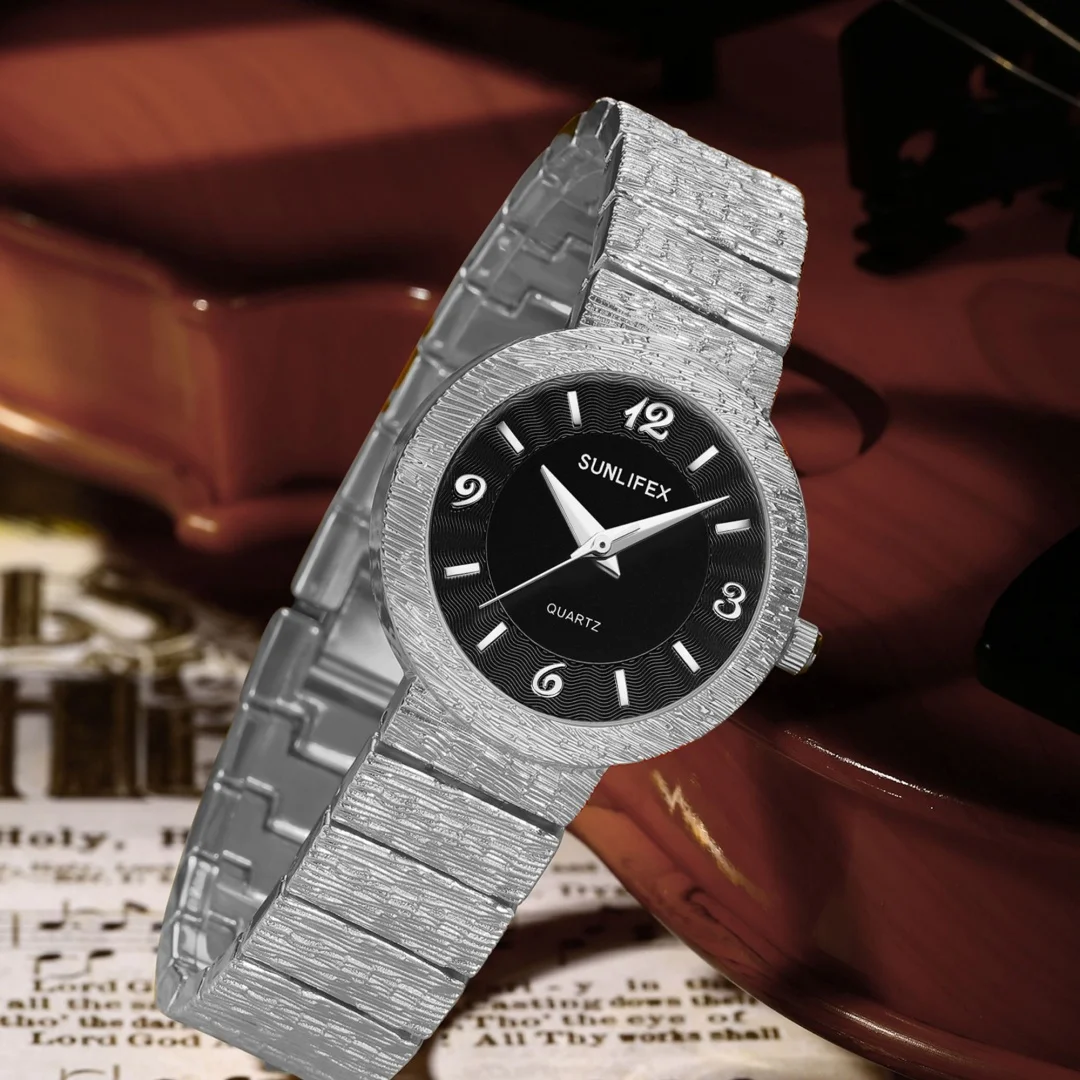 Sunlifex Luxury Gold Sliver Watch for Women Stainless Steel Business Quartz Wristwatch Ladies Watches Female Clock Reloj Mujer