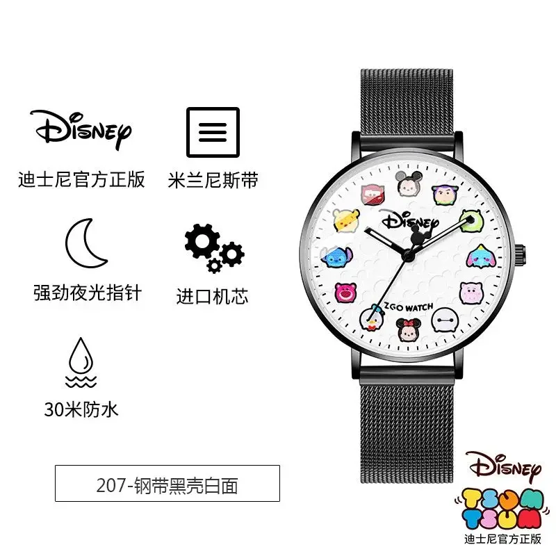 Disney-Montre à quartz Shoous pour filles, Joint ZGO authentique, Simple Ins