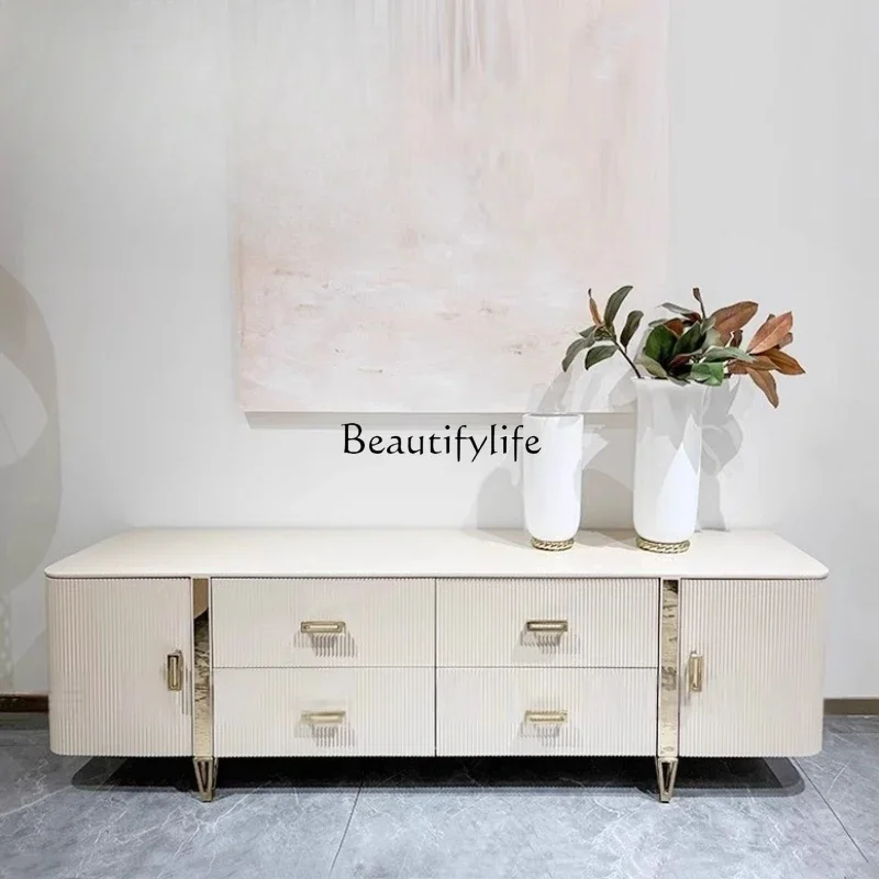 

Z.American light luxury TV cabinet household living room integrated audio-visual cabinet modern simplicity