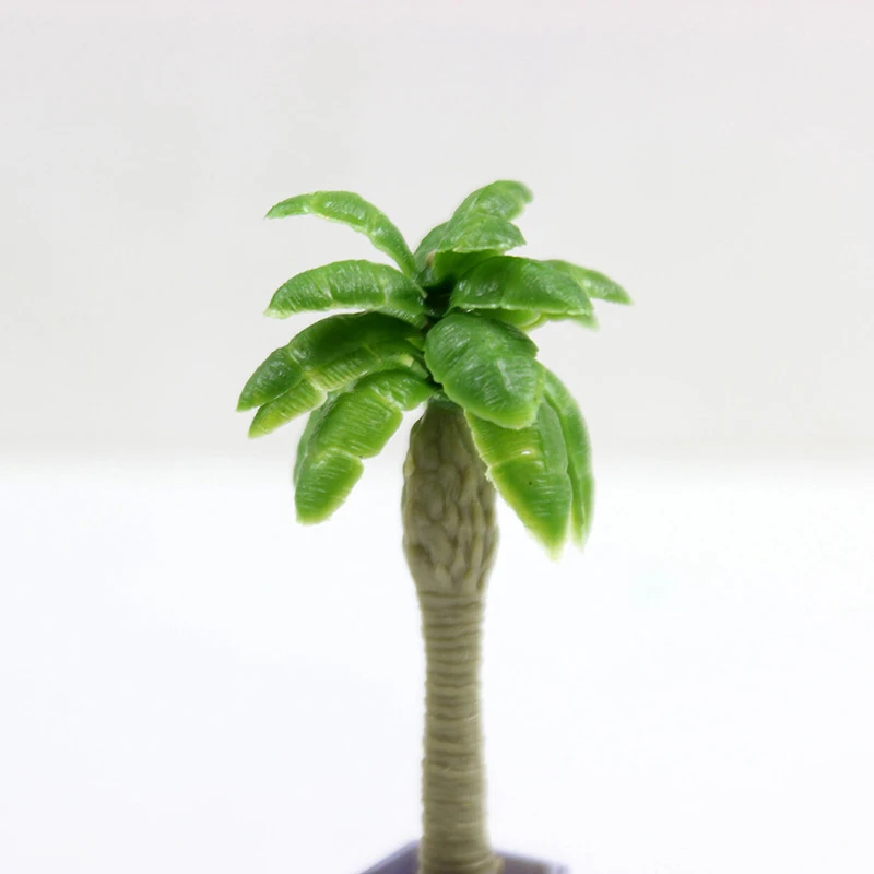 ミニチュア竹のドールハウス,ココナッツの木,鉢植えのモデル,家の植物の装飾おもちゃ,マイクロランドスケープオーナメント,1:12