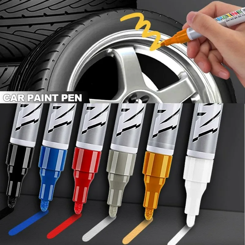 Paint Cleaner Car Wheel Tire Oily Painting Pen Auto Rubber Tyre Polishes Metal Permanent Marker Graffiti Touch Scratch Wet Wax