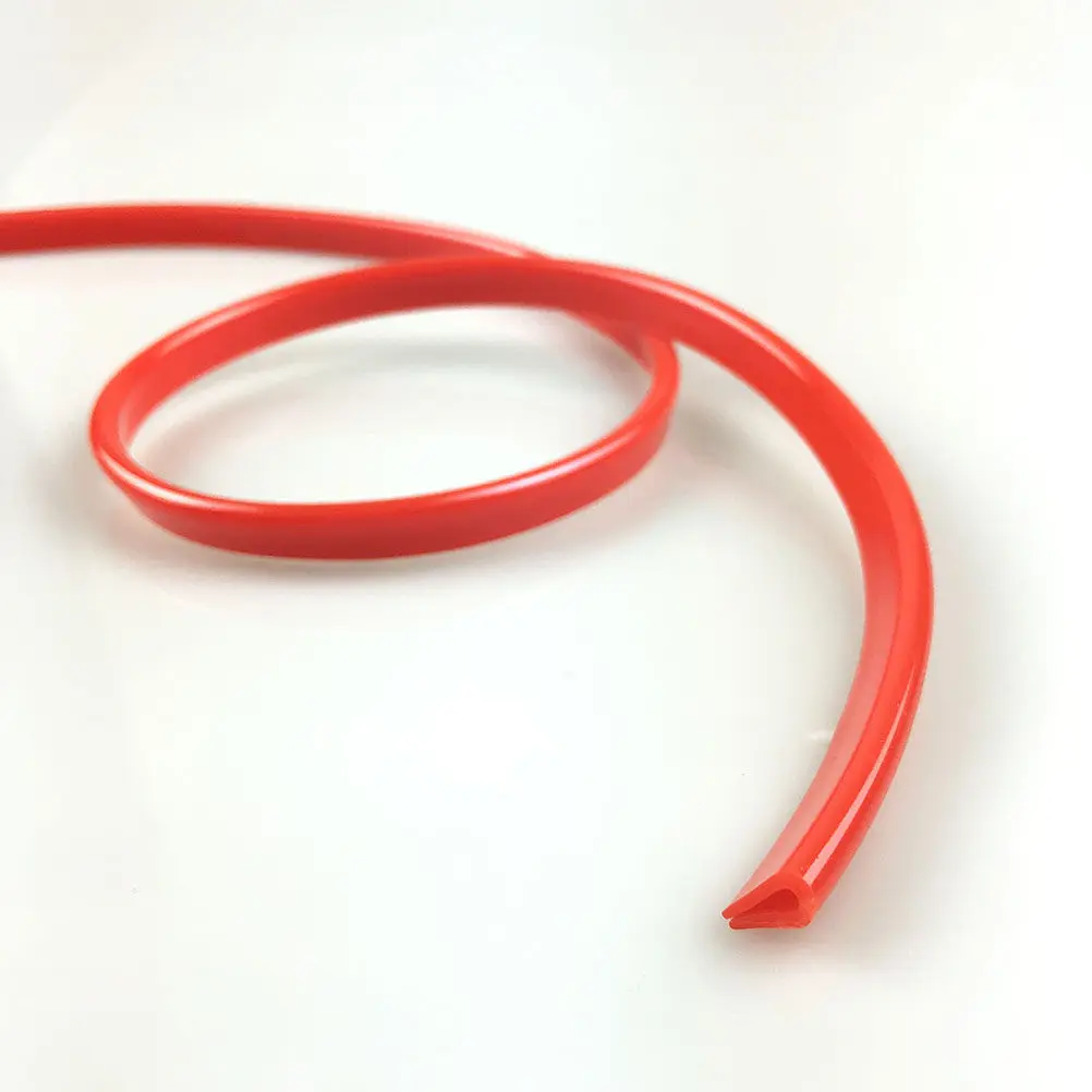 Car Auto Door Case Anti-Shock Scratch Resistant Sealing Strips Red PVC Material Easy to Install in Minutes Door Guards