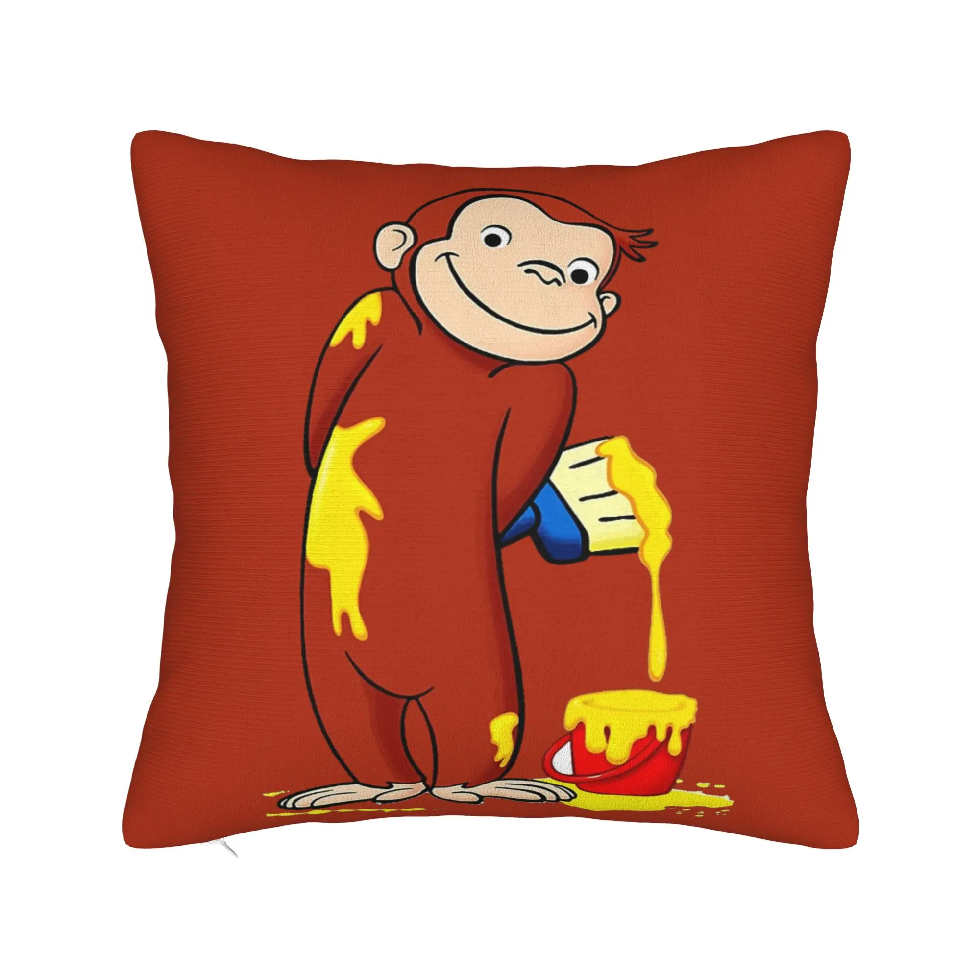 Pillow Case curious george monkey with yello Custom  Pillow Cover For Wedding Party Home Decor Fashion Pillowcases