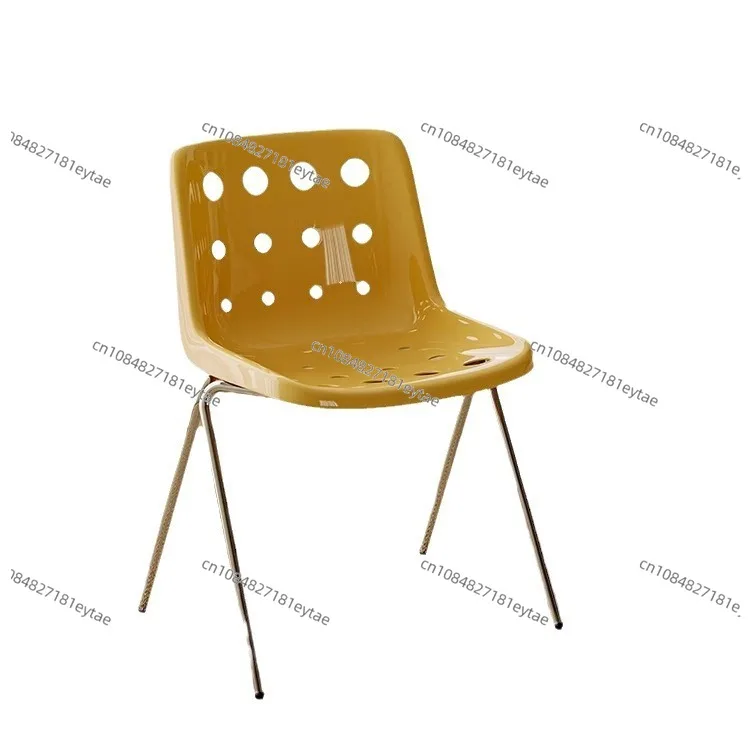 

Creative home plastic dining chair, simple designer style medieval dining chair, elegant cream back stool