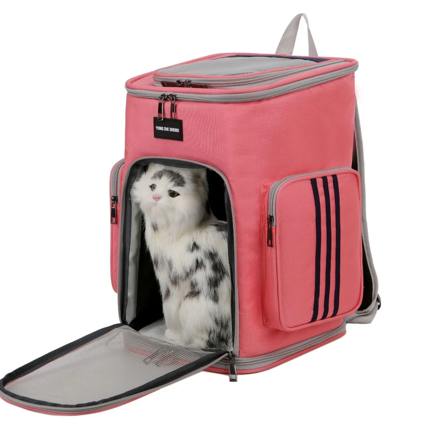 

Cat Carriers Bags Spacious Foldable Cat Backpack for Travel, Airline Approved Breathable Pet Carrier