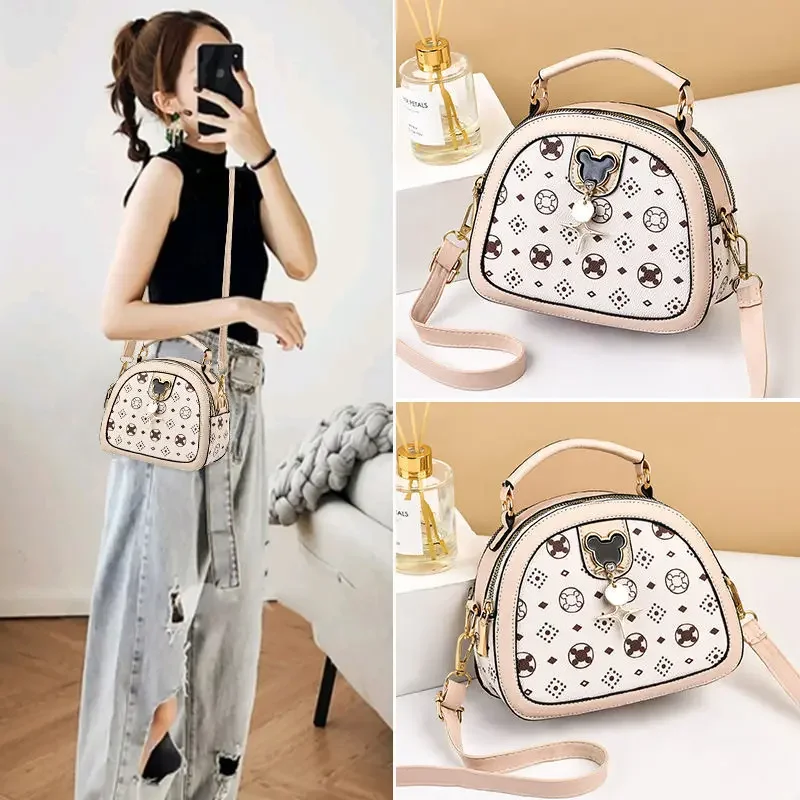 Disney Mickey New Women's Bag Cartoon Ladies Shoulder Messenger Bag Luxury Brand Fashion Women's Shoulder Bag Large Capacity