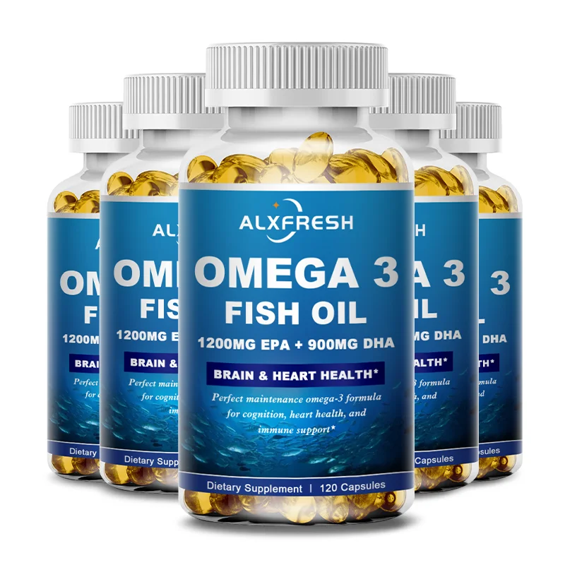 

Alxfresh Omega 3 Fish Oil –3600 mg High EPA 1300mg DHA 900mg – Brain, Joint, Bone, Immune System Health Support Supplement