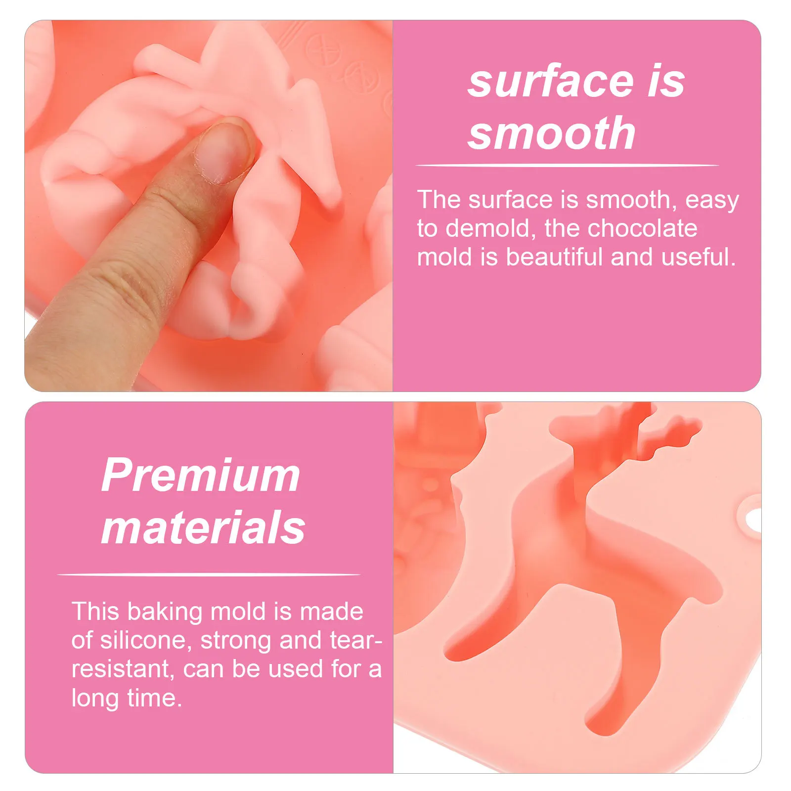 

2Pcs Christmas Silicone Mold Non-Stick Baking Mold for Chocolate Pastry Candy DIY Christmas Chocolate Molds Silicone Molds