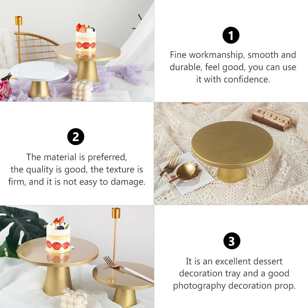 

Dessert Tray Cake Stand Iron Platter Food Storage Display Photography Props Serving Pan Delicate Party Trays Sweet Table Kitchen