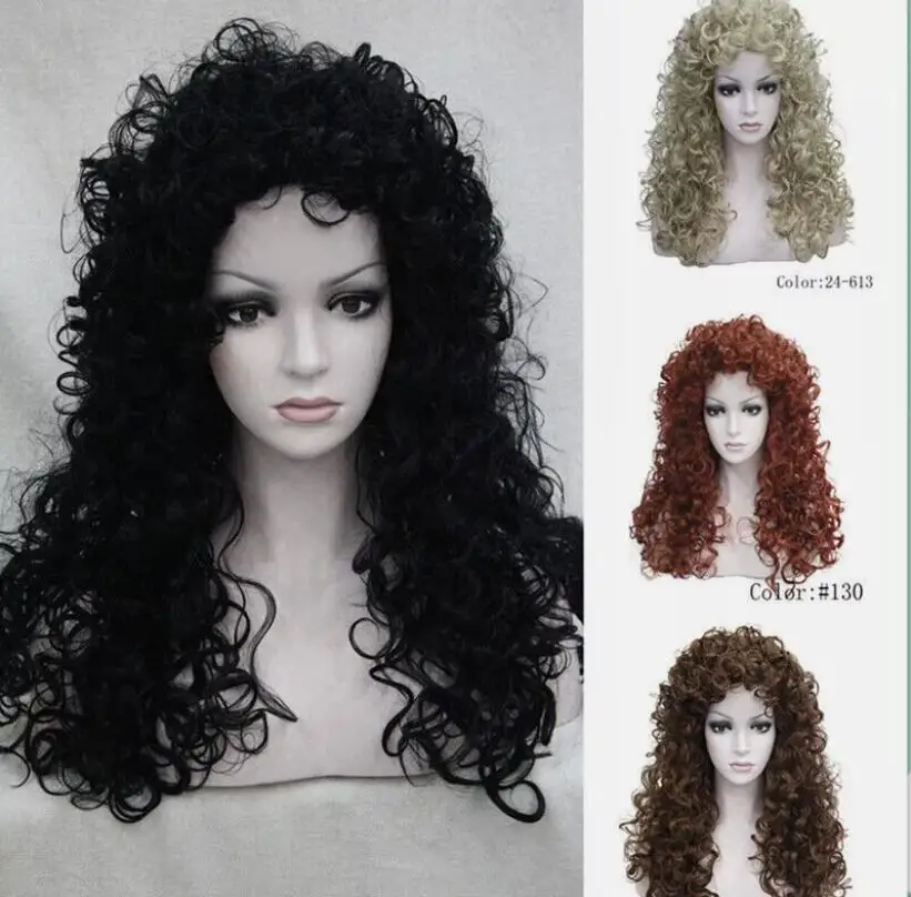 Peruca Wearable WAVY SOFT 80 de longa duração para mulheres, bloco preto, vermelho, duradouro