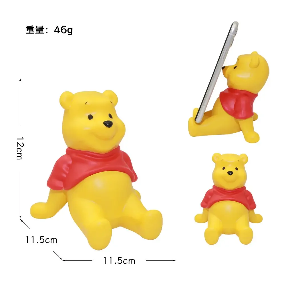 Winnie De Poeh Pop met Telefoon Ondersteuning Beugel Desktop Display Model Kawaii Telefoon Stand Anime Ornament Schattig Kamer Decor