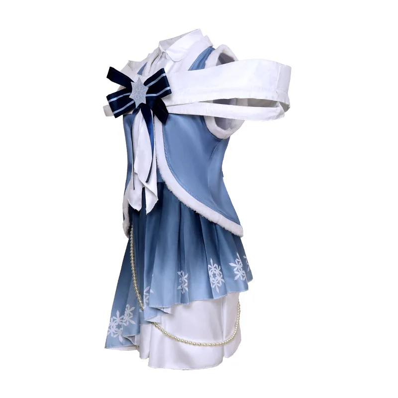 2025 Snow Miku Cosplay Costumes Blue And White Uniform Halloween Christmas Carnival Dressing For Women