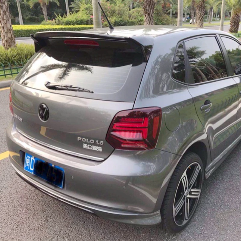 aspec style High quality ABS spoiler for Volkswagen Polo 2010-2018 year spoiler  black  rear wing spoiler