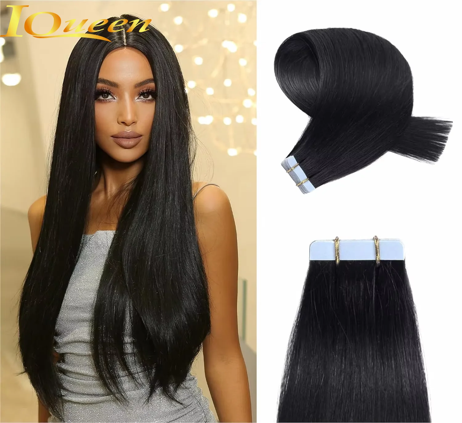 

Tape In 100% Real Remy Human Hair Brazilian Human Hair Straight Extensions Skin Weft Adhesive Glue On Salon Quality for Woman