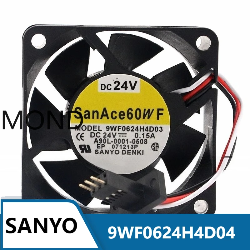 

SANYO SanAce60WF 9WF0624H4D04 Fanuc Cooling Fan DC24V 0.15A 6025 6cm
