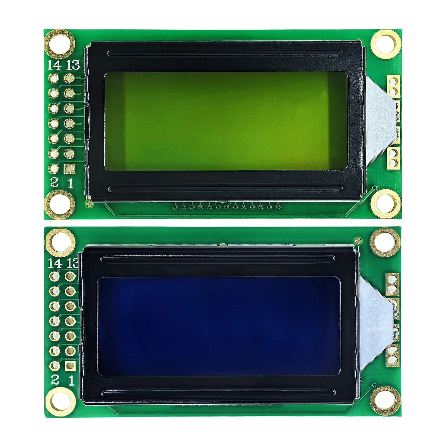 Imagem -06 - Módulo de Exibição Lcd para Kit Faça Você Mesmo Arduino Personagem Azul ou Verde Lcd0802 8x2 3.3v 5v Lcm