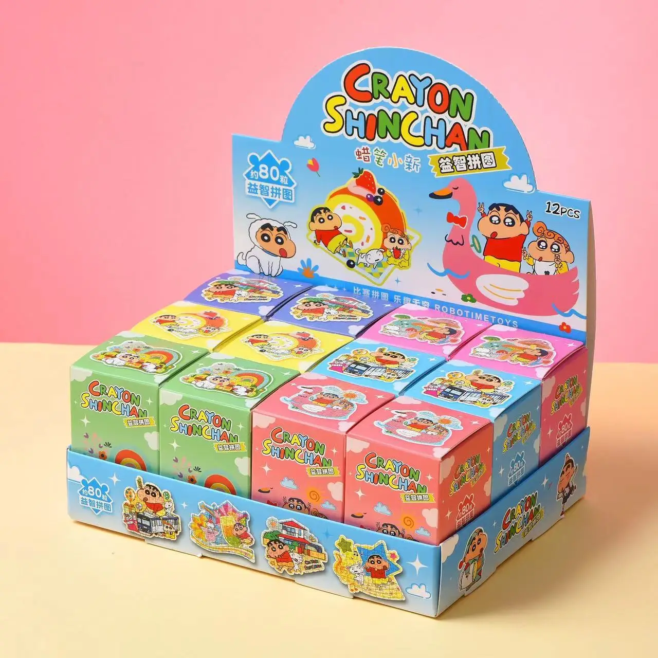 

12 шт./компл., карандаш Шин Чан, слепая коробка, игрушка-головоломка, декоративная игрушка для детей, рождественский подарок