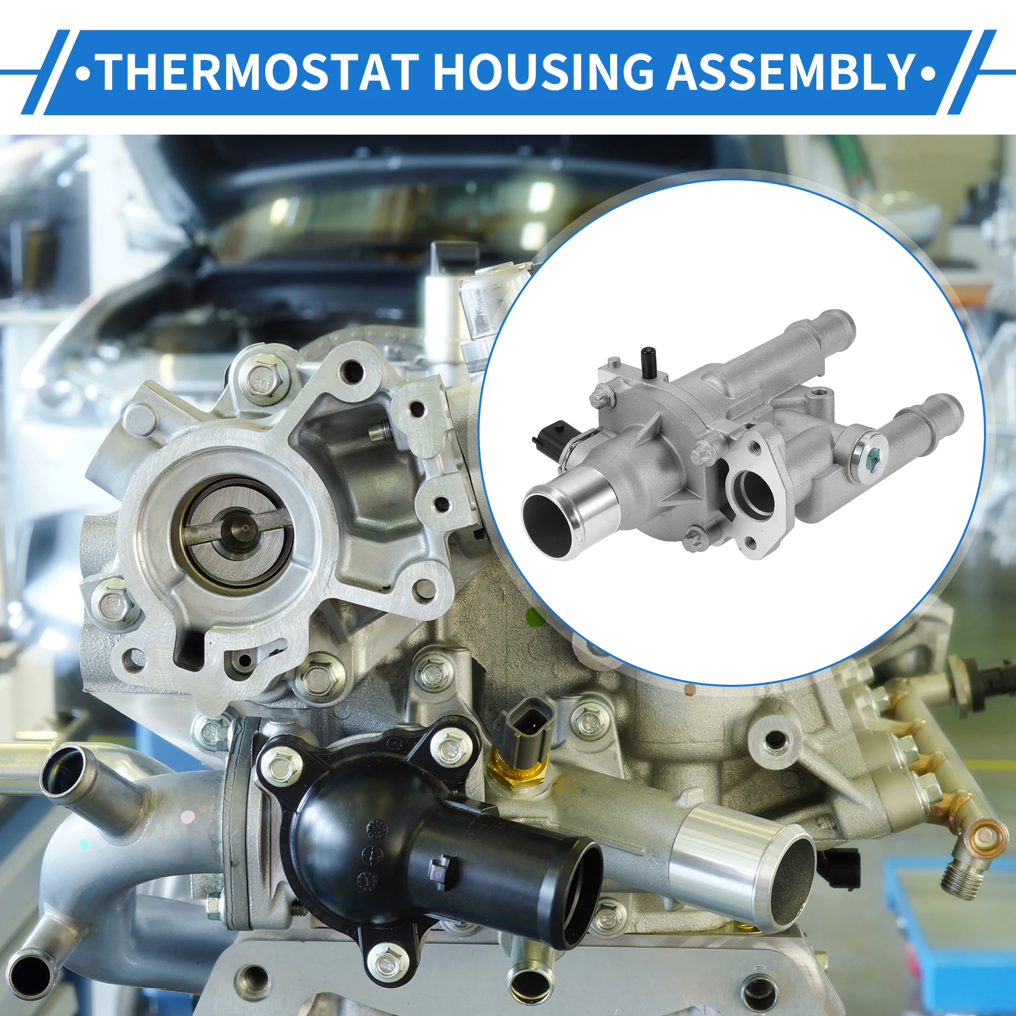 

X Autohaux No.25192228/25199824 Thermostat Housing Assembly for Chevy Cruze 2011-2016 1.8L