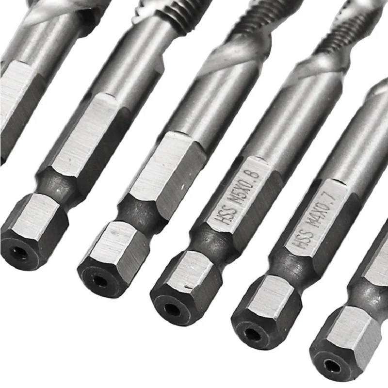 Imagem -04 - Hex Shank Brocas Rosca Imperial Espiral Mão Plug Wire Tap Perfuração Tapping Corte Grupo 635 Milímetros Pcs por Conjunto