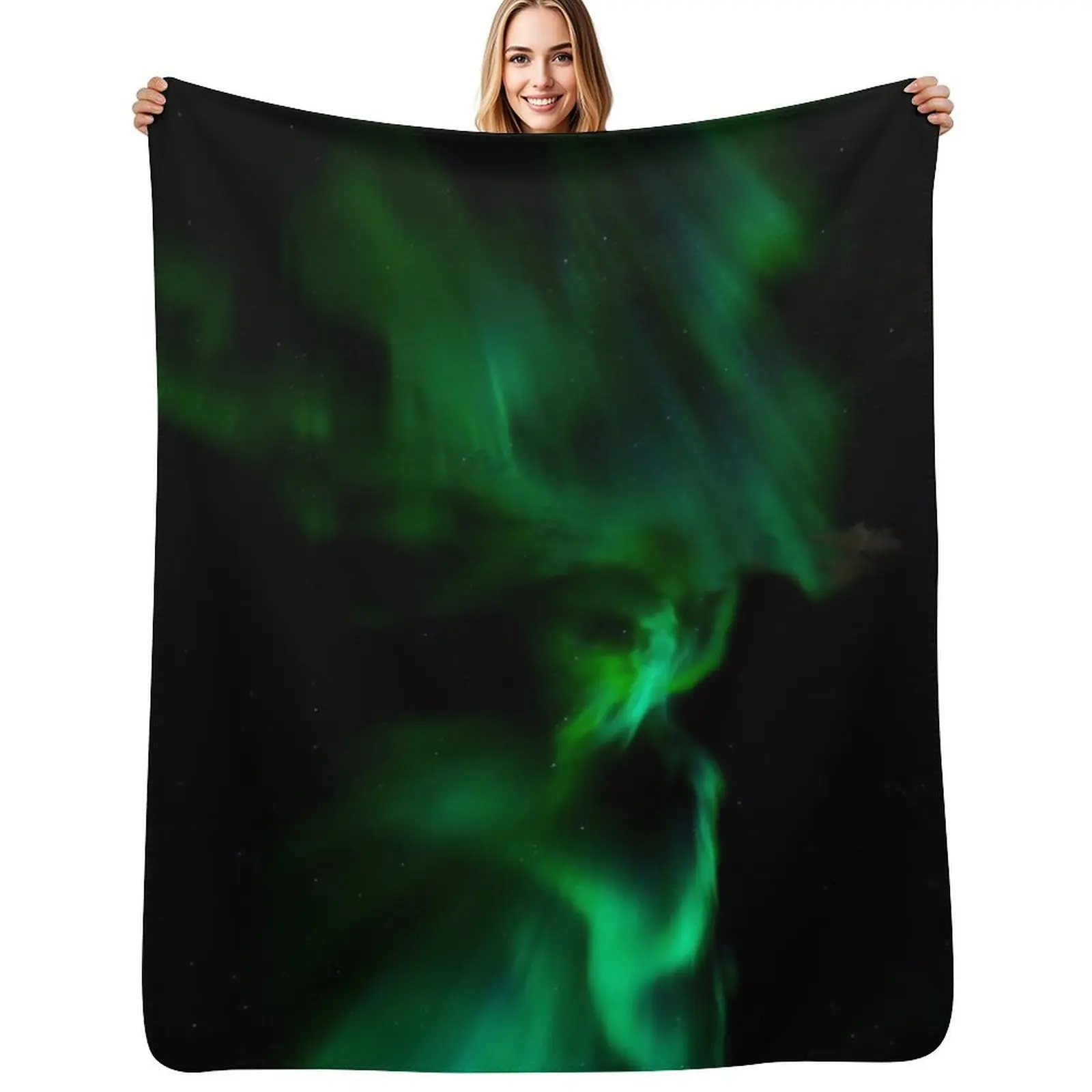 

Aurora Borealis Throw Blanket Winter beds Shaggy Flannels Luxury Throw Blankets
