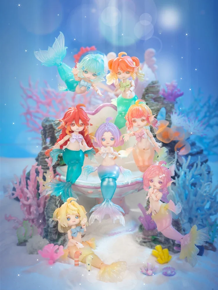 Xingyunlai Mermaid Adventure Story Series 1/12 Bdj Doll Blind Bag Kawaii Action Mystery Figure Toys and Hobbies Birthday Gifts