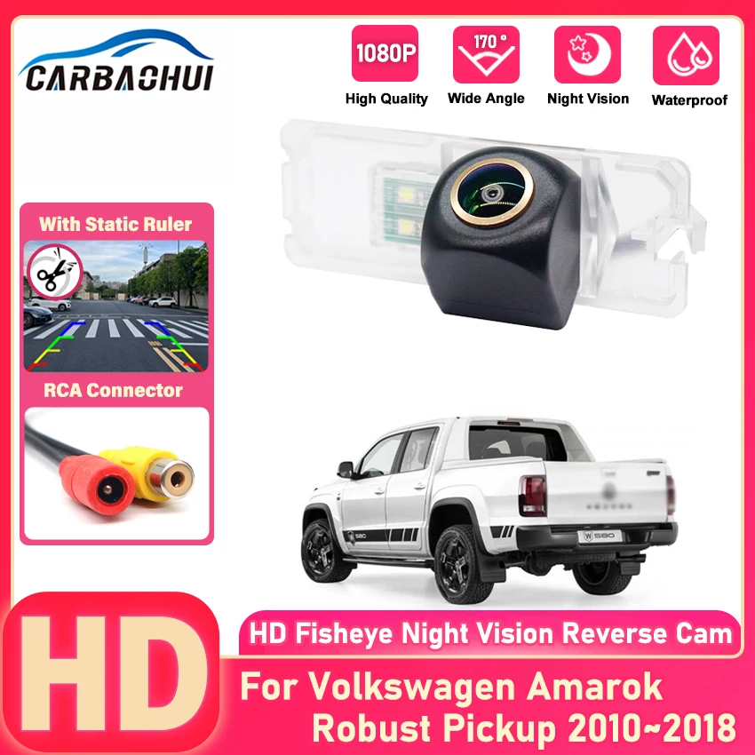 Rear View Camera For Volkswagen Amarok Robust PICKUP 2010~2018 Reverse Camera CCD Night Vision License Plate Camera Fisheye Lens