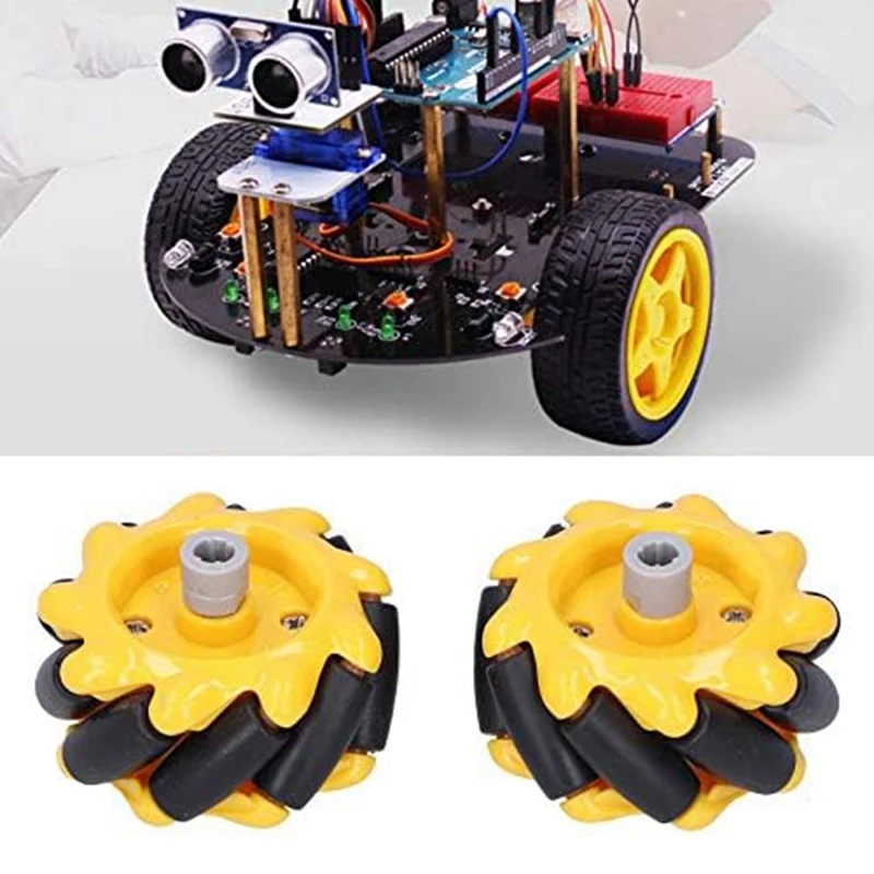 Rueda Mecanum, rueda omnidireccional de 48Mm, accesorios para coche Robot inteligente, componentes de juguete DIY, accesorios de repuesto