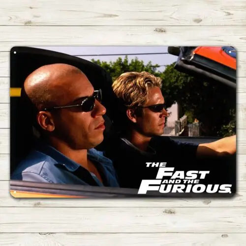 The Fast And Furious Movie Metal Poster Tin Sign 20x30cm Plaque  -aluminum