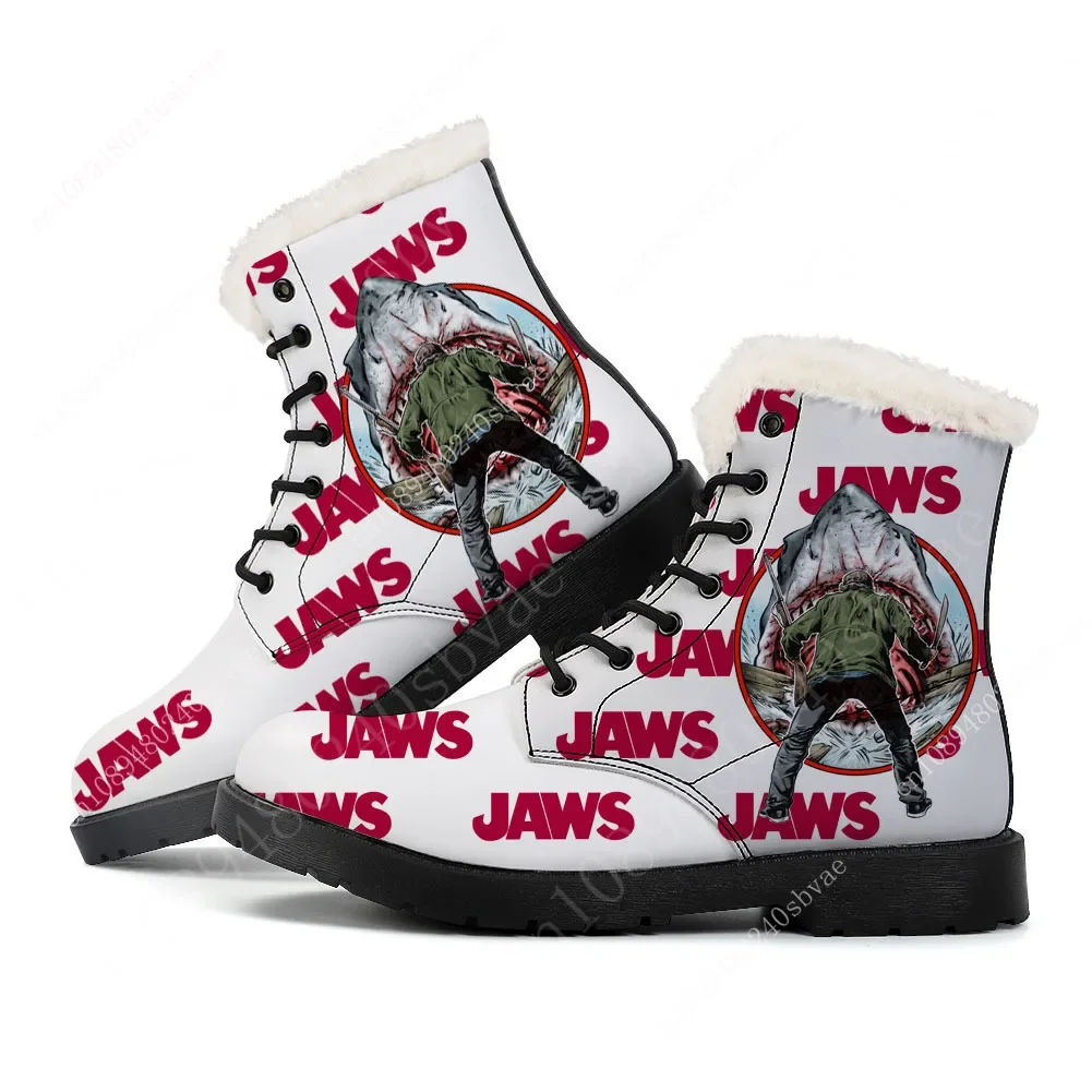 Jaws Movie Shark Plush Boots Mens Womens Teenager Shoes Casual Boot Outdoor Light High Quality Print on Demand Customize Shoe