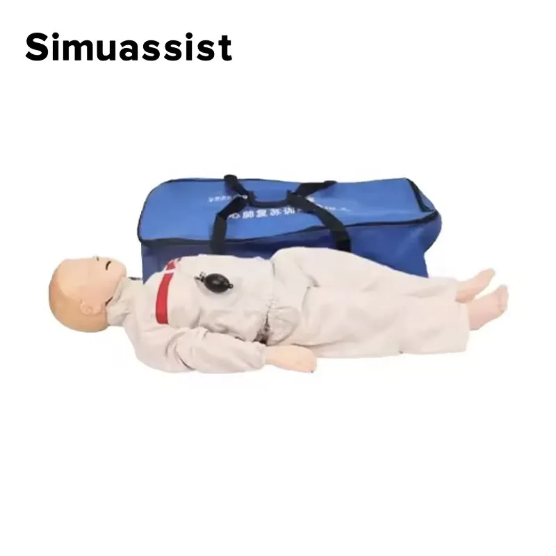 Child CPR Training Manikin Cardiopulmonary Resuscitation Simulates Human First Aid Training Model