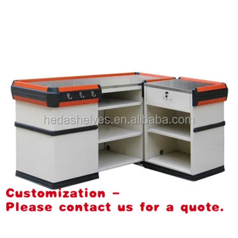 

Customize.Supermarket Checkout Counter Metal Shop Cash Counter Design Display Counter Sale