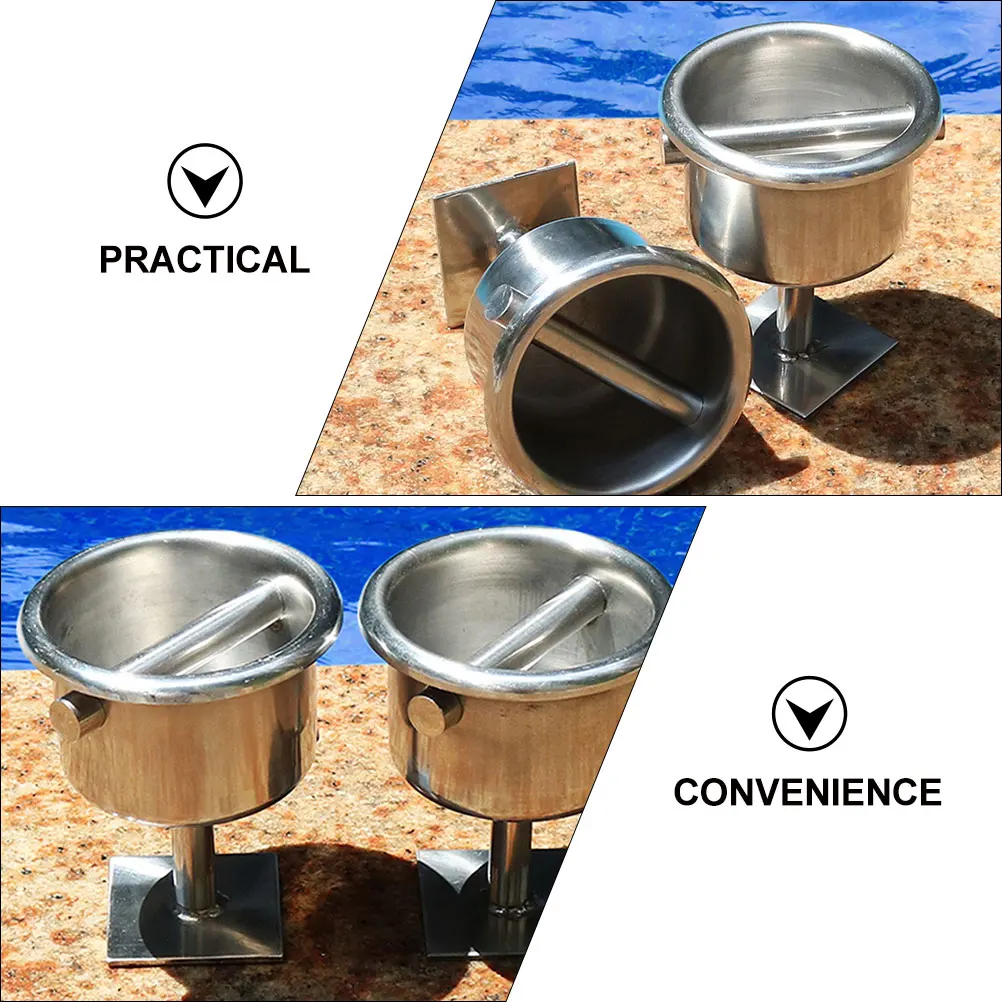 

Durable Metal Embedded Cups for Swimming Pool Parts Long Service Life Accessories Embedded Cup for Porch Pool Lines Parts