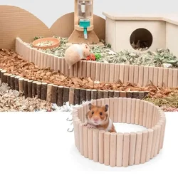 Pet Bridge Toy Bur-free Bite Resistant Natural Wood Hamster Parrot Ladder Toy Hamster Climbing Ladder Bridge for Gerbils