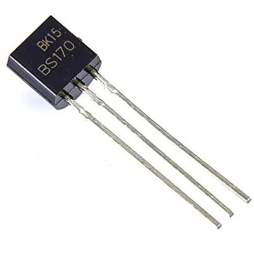 20pcs BS170 170 N-Channel Enhancement Mode Field Effect Transistor 500mA 60V,TO-92.