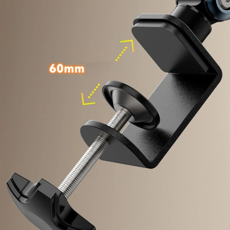 MultiAngle Swivels Laptop Support Arm Mount, Ergonomic Reading Mount with Clip for Tablets and Notebook with Solid Clip