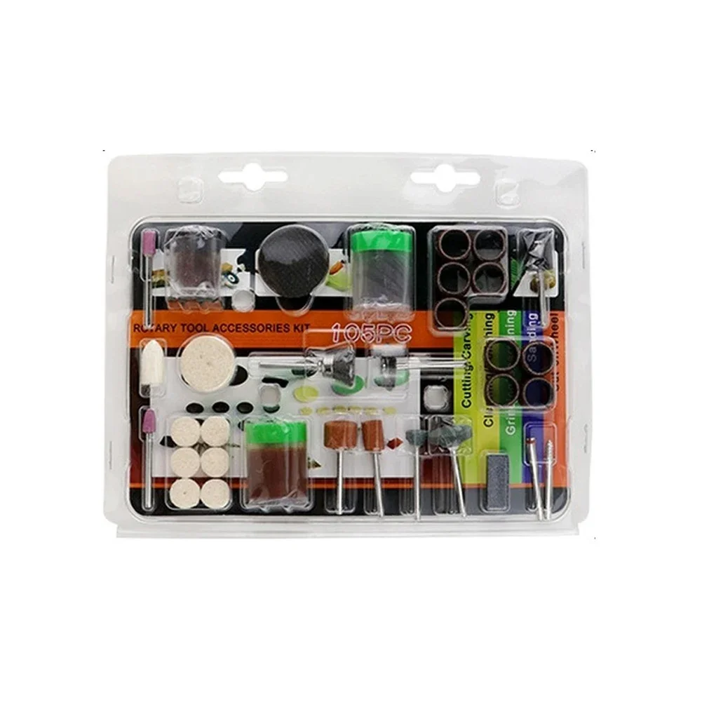 Rotary Tool Grinding Set With Sanding Discs Polishing Wheels And Cutting Accessories For Metal Wood And Jade Surfaces