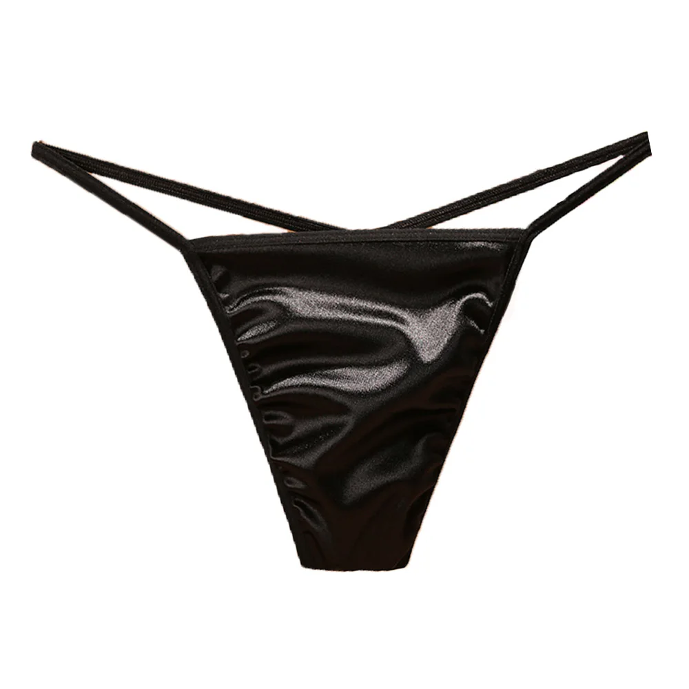 

Seamless Low Rise Large Size Satin Men's Panties Thongs Sexy Briefs G Strings