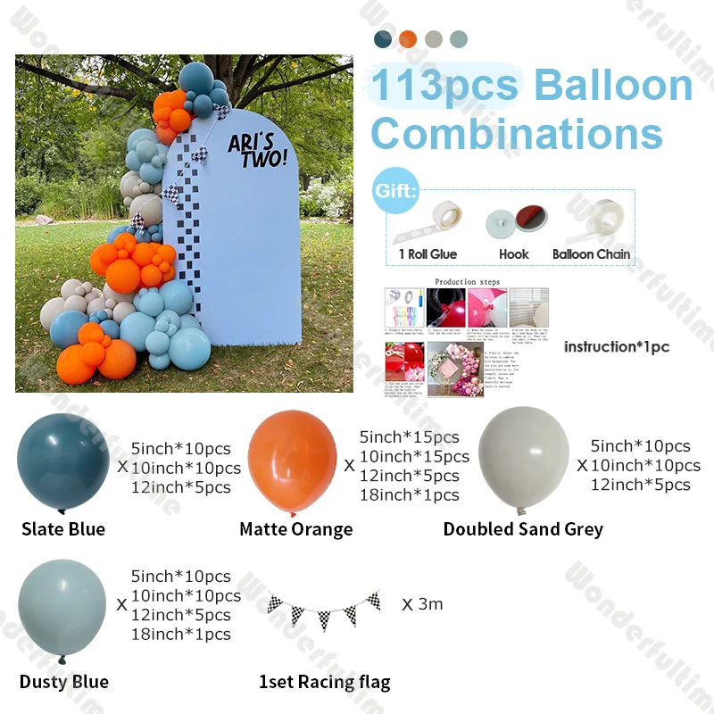 113 ريترو سباق السيارات تحت عنوان لتقوم بها بنفسك بالون جارلاند عدة مضاعفة الرمال الرمادية اثنين من بالون سريع استحمام الطفل الجنس تكشف 1st عيد ميلاد ديكور